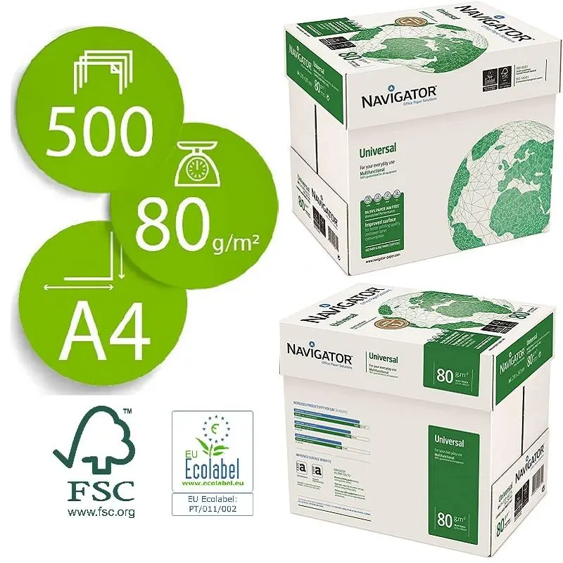 Papier A4 blanc Navigator Universal premium, 80 g, la boîte de 5 x 500
