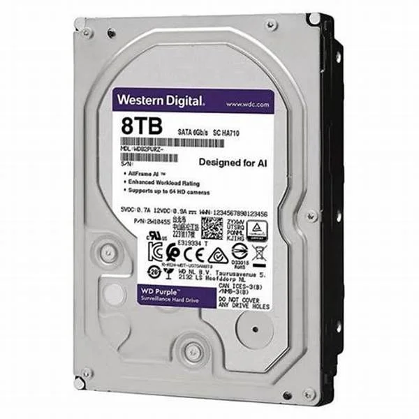 Disque dur interne 3.5" Western Digital Purple 8 To