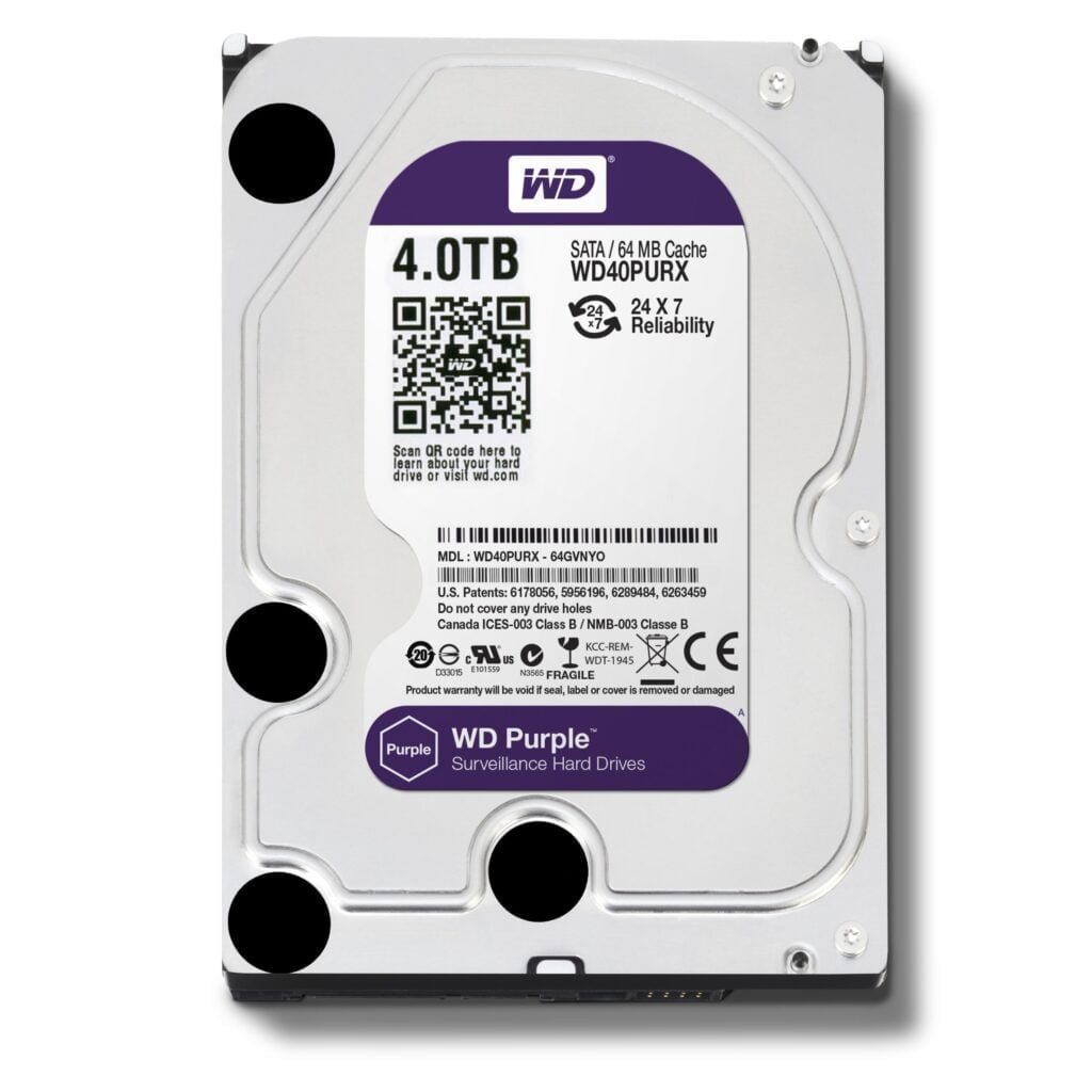Disque dur interne 3.5" Western Digital Purple 4 To